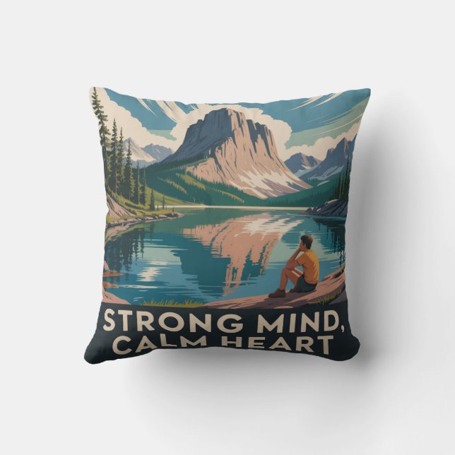 Coussin Esprit Fort, Cœur Calme (Verso)