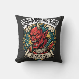 Coussin Esprit Indomptable et Rebelle de Naissance Non Con