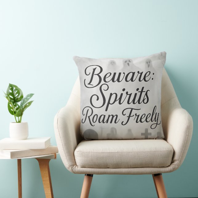 Coussin Esprits Prudents Errent Librement Fantôme Hallowee (Chaise)