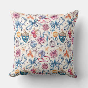 Coussin Esquisse d'aquarelle vintage motif avec luxe Vene