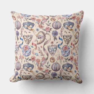 Coussin Esquisse d'aquarelle vintage motif avec luxe Vene