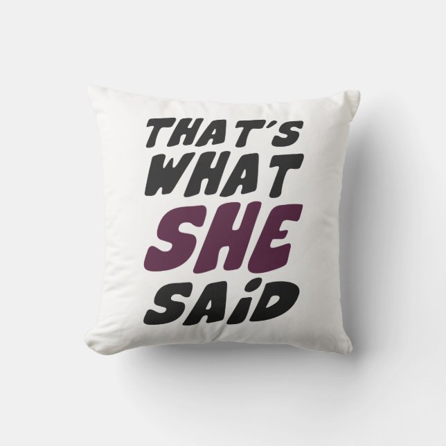 Coussin Est ce ce qu'elle a dit (Recto)