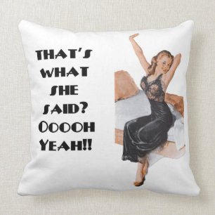 Coussin Est ce ce qui elle a dit le carreau vilain