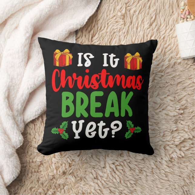 Coussin Est-ce déjà les vacances de Noël Drôle de fête (Couverture)