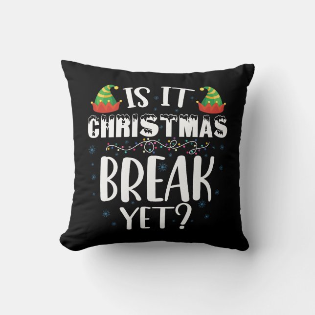 Coussin Est-ce déjà les vacances de Noël Drôle de professe (Recto)