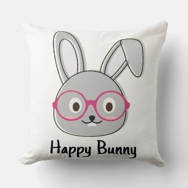 Coussin Est-Ce Qu'Un Lapin A Dit, Jette L'Oreiller (Recto)