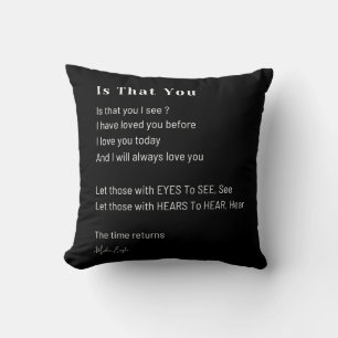 Coussin Est-ce toi que je vois poème poésie déco