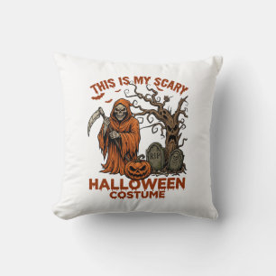 Coussin Est Costume d'Halloween Effrayant Orange Reaper Ci