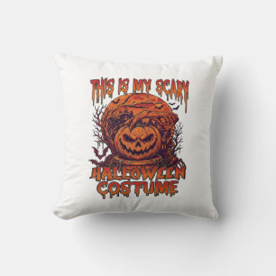Coussin Est Costume Halloween Effrayant Citrouille Araigné