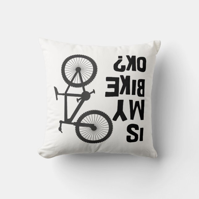 Coussin Est Mon Vélo OK Funny VTT (Recto)