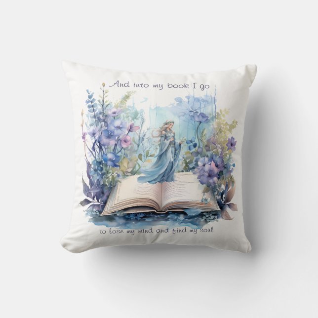 Coussin Et dans mon livre, je vais pour perdre mon esprit  (Recto)