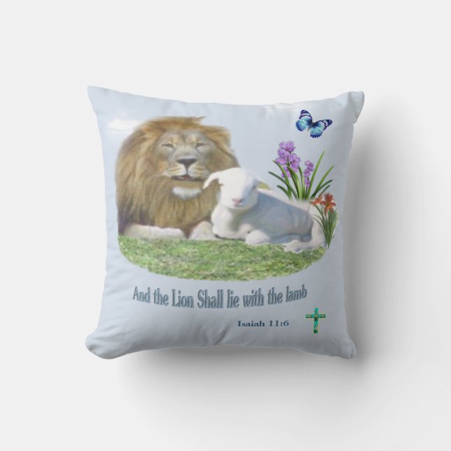 Coussin Et le Lion couchera avec l'Agneau (Recto)