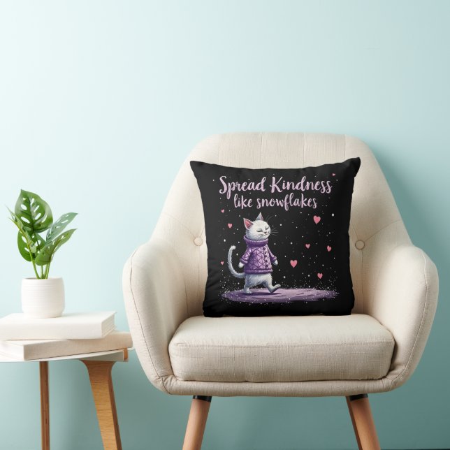 Coussin Étaler la gentillesse comme les flocons de neige C (Chaise)