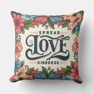 Coussin Étaler l'amour et la gentillesse Jeter l'oreiller