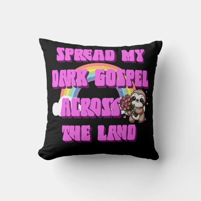 Coussin Étaler Mon Évangile Sombre À Travers La Parcelle D (Recto)
