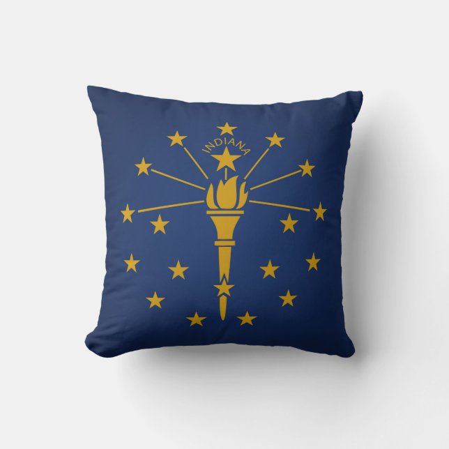 Coussin État frais de drapeau d'Indiana (Recto)