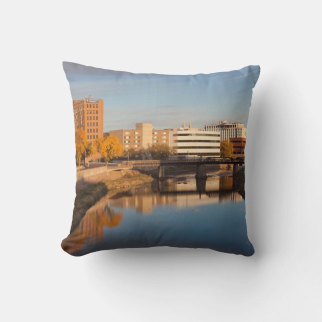 Coussin États-Unis, Dakota du Sud, Sioux Falls, City Skyli (Recto)