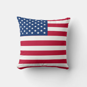Coussin États-Unis Drapeau américain étoiles et rayures