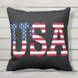 Coussin États-Unis Drapeau américain étoiles et rayures Co