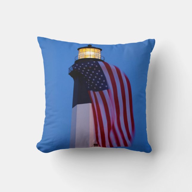 Coussin États-Unis, Géorgie, île de Tybee, drapeau flottan (Recto)