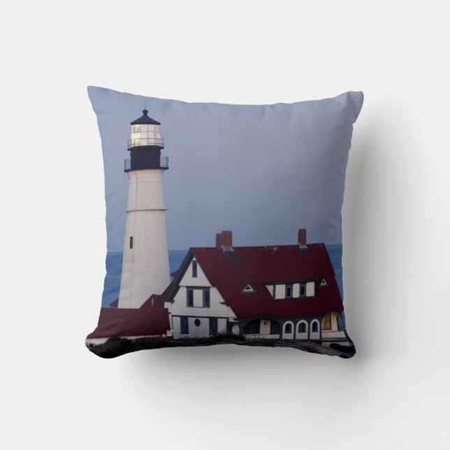 Coussin États-Unis, Maine, Portland, Cape Elizabeth, Phare (Recto)
