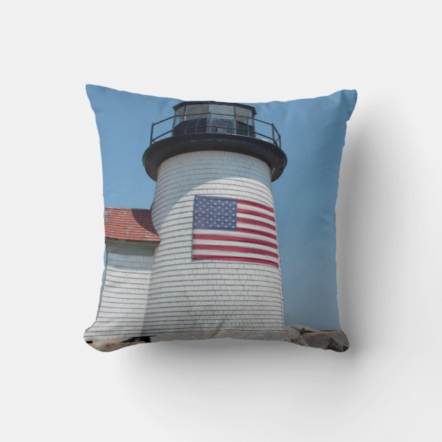 Coussin États-Unis, Massachusetts, Nantucket. Brant Point (Recto)