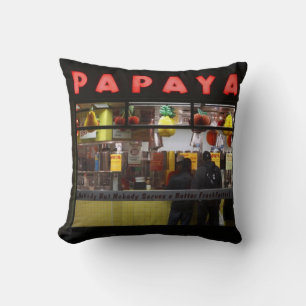 Coussin États-Unis, New York. Gray's Papaya : fenêtre
