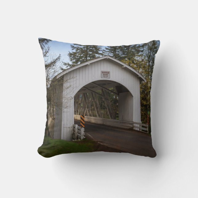 Coussin États-Unis, Oregon, Scio, Hannah Bridge 2 (Recto)