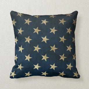 Coussin États-Unis Vintages Drapeau Américain Étoiles Et B