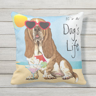 Coussin Été Basset Hound