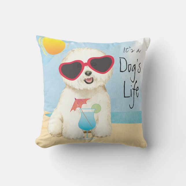 Coussin Été Bichon Frise (Recto)