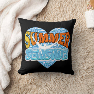 Coussin Été en bord de mer