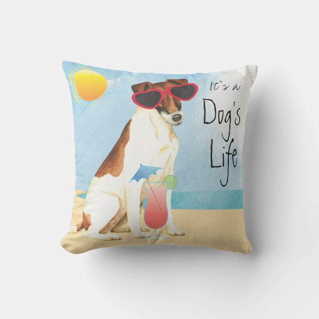 Coussin Été Feu Fox Terrier (Recto)