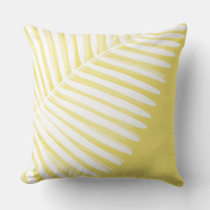 Coussin Été feuille tropicale monochromie
