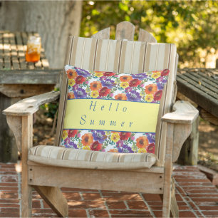 Coussin Été floral lumineux