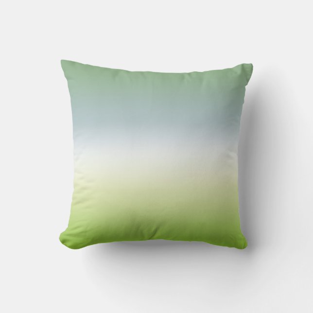 Coussin Été Frais Dégradé Cool Bleu Vert Ombre (Recto)