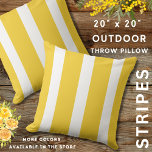 Coussin Été Jaune Et Blanche Grandes Awles<br><div class="desc">Un oreiller à rayures jaunes et tendance ajoute de la couleur et du cachet à votre décor de jardin d'été.</div>