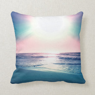 Coussin Eté Mer coucher de soleil Plage tropicale Photo