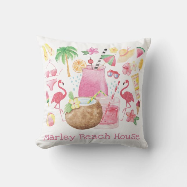 Coussin Été Plage Amusante Lover Lot Pillow (Recto)
