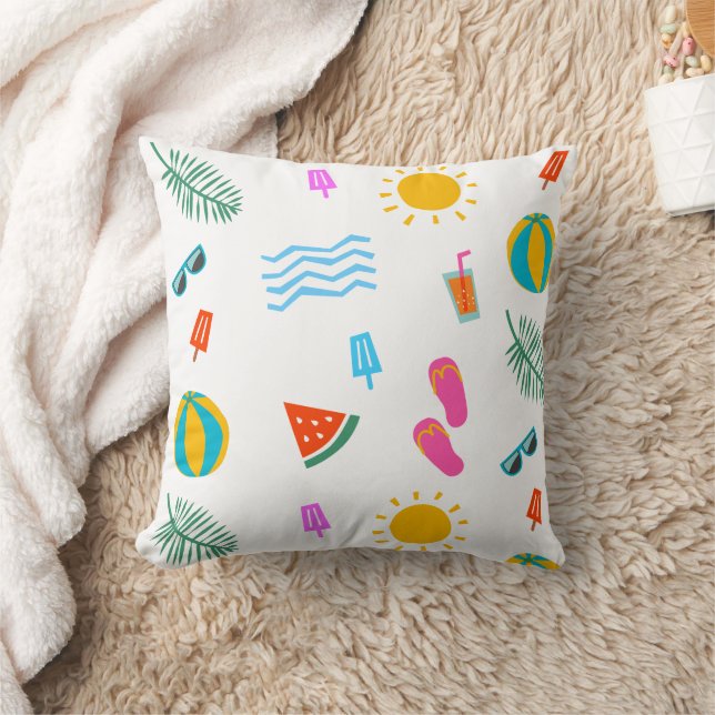Coussin Eté Plage Motif Jeu d'oreiller (Couverture)