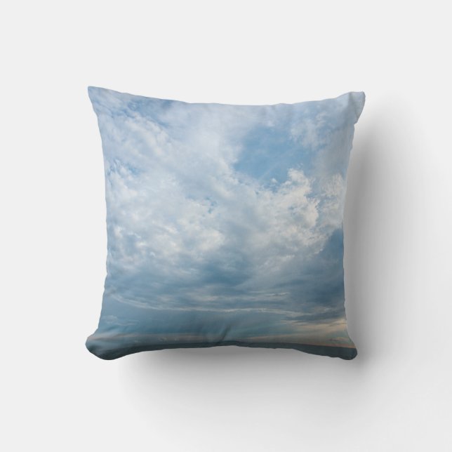 Coussin Été sur la plage avec le ciel couché de soleil. Co (Recto)
