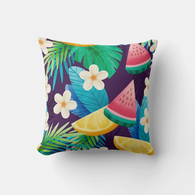 Coussin Été, Tropical (Recto)