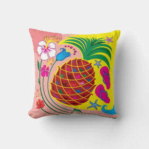 Coussin Été Tropical à l'Ananas
