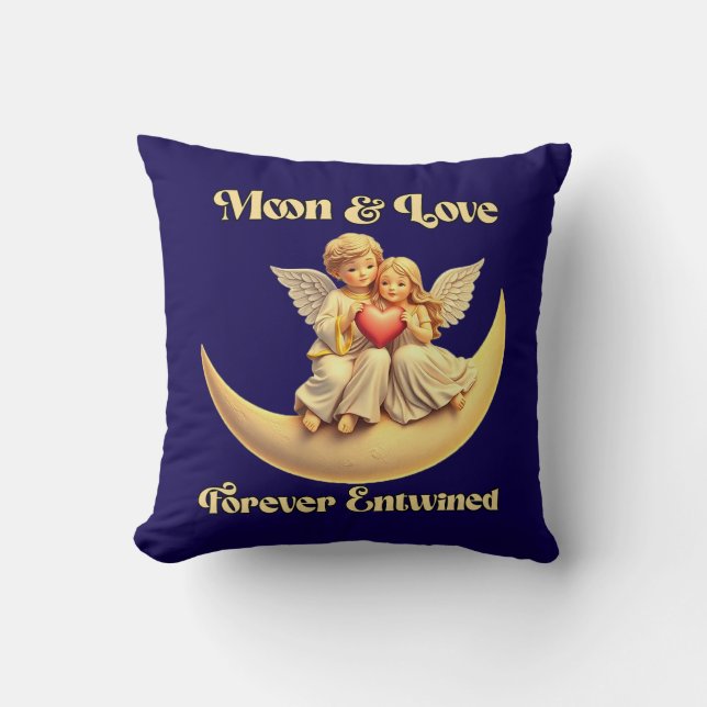 Coussin Eternal Love on a Crescent Moon (Recto)