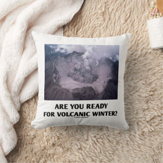 Coussin Êtes-Vous Prêt Pour L'Hiver Volcanique ? Volcanolo