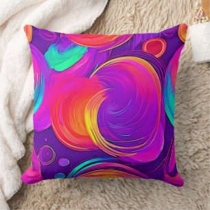 Coussin Ethereal Neon : Des rêves Abstraits