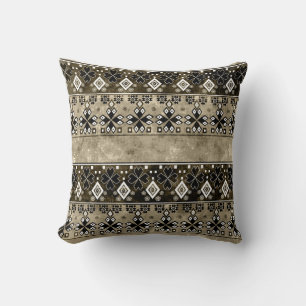 Coussin Ethnic Boho Grunge : Motif coloré