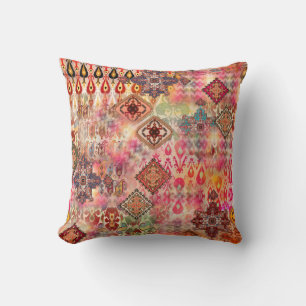 Coussin Ethnic Digital Abstrait Motif sans fil