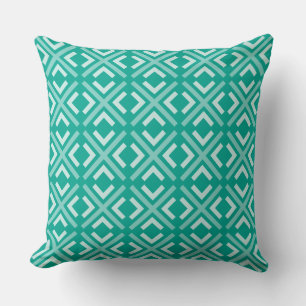 Coussin Ethnic Green Marocain Inspiré Carreaux Motif