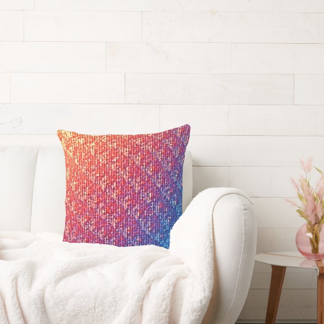 Coussin Étincelle de mosaïque émotionnelle vive (Canapé)